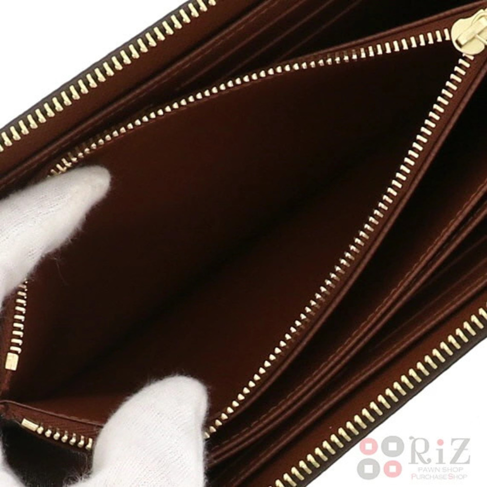 LOUIS VUITTON Zippy Wallet Long coin wallet purse Monogram Marron Brown - Picture 4 of 6